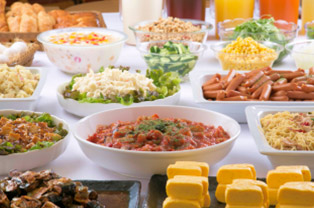 写真：和・洋の充実メニュー