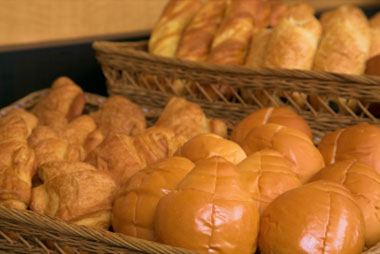 写真：パンの盛り合わせ